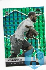 2021 Panini Mosaic GREEN Camo Prizm RC Rookie #373 Gerrid Doaks Dolphins